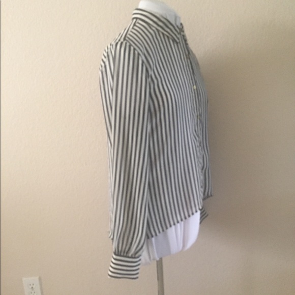 Stripped Button Up Blouse 👇CLOSE OUT👇 - Picture 5 of 7